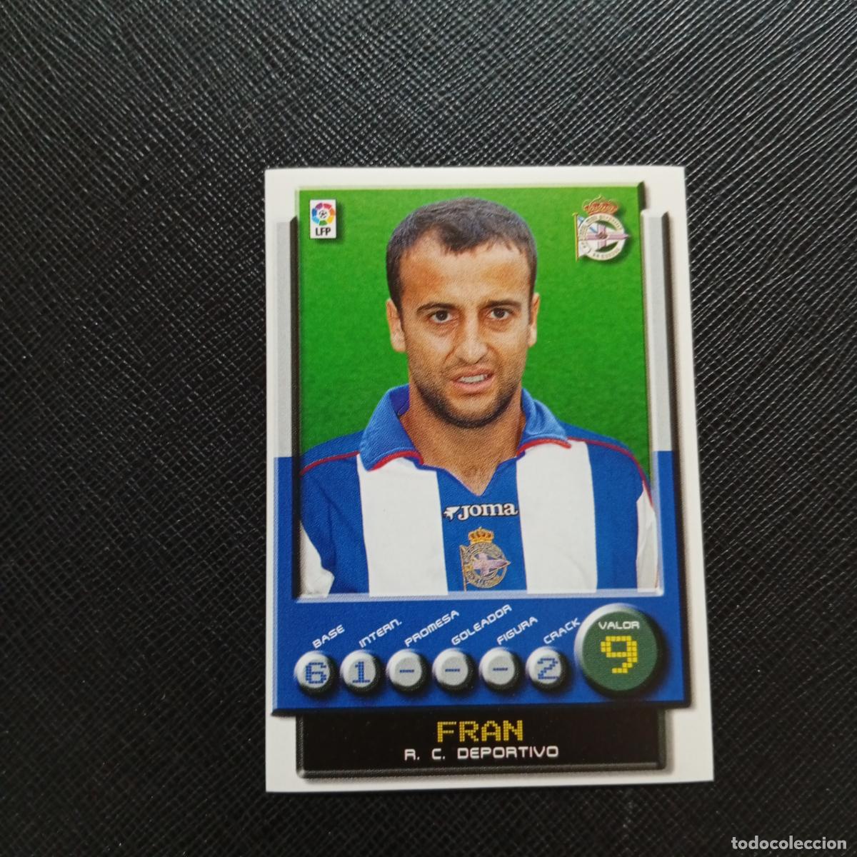 Cromos de F&uacute;tbol: 116 FRAN DEPORTIVO PANINI 2001 2002 CROMO FUTBOL 01 02 LIGA - SIN PEGAR - A208 PG55