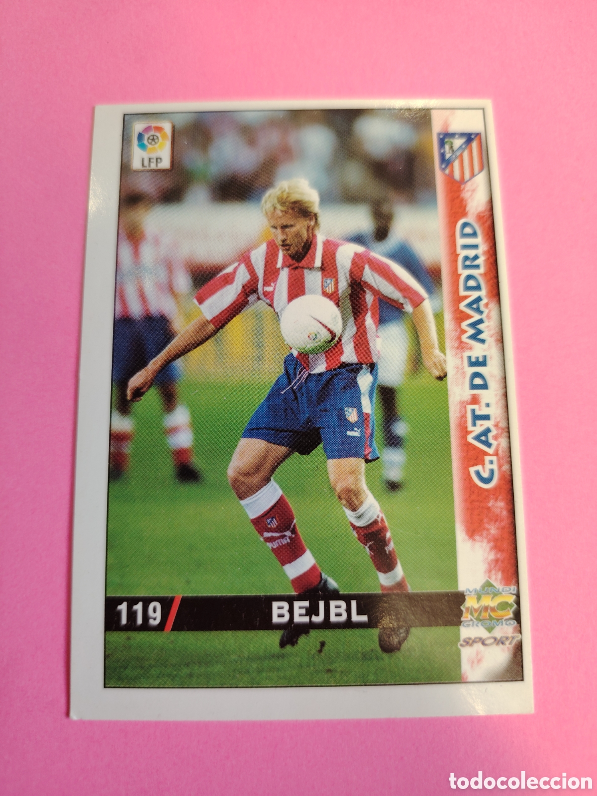 Cromos de f&uacute;tbol: ATLETICO MADRID-N&deg;119-BEJBL-MUNDICROMO FICHAS DE LA LIGA 1998 1999 98 99