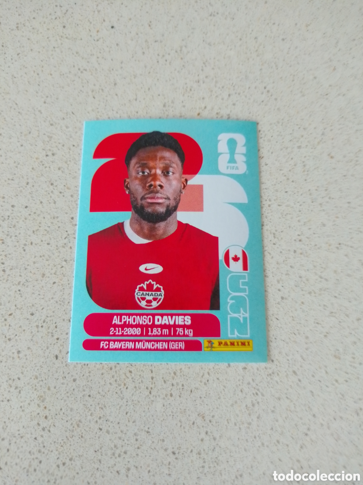 Figurine di Calcio: CROMO NUMERO 3 ALPHONSO DAVID CANADA. MUNDIAL 2026. PANINI.