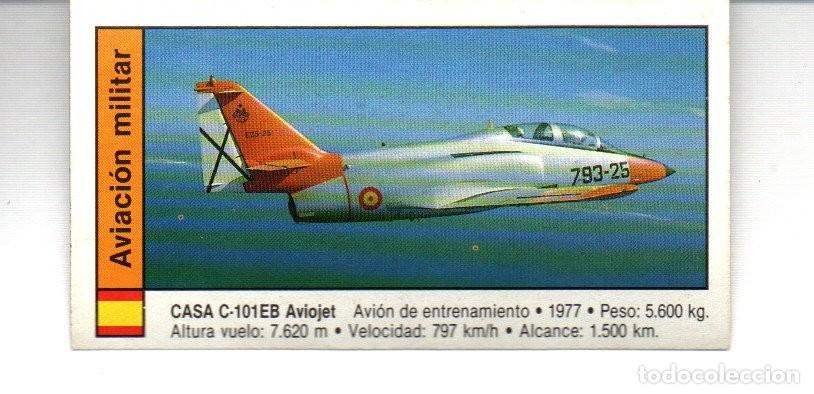 Figurine di Calcio: CROMO DE AVIONES CASA C.1O1EB AVIOJET N&ordm;107 ESPA&Ntilde;A AVIACI&Oacute;N MILITAR