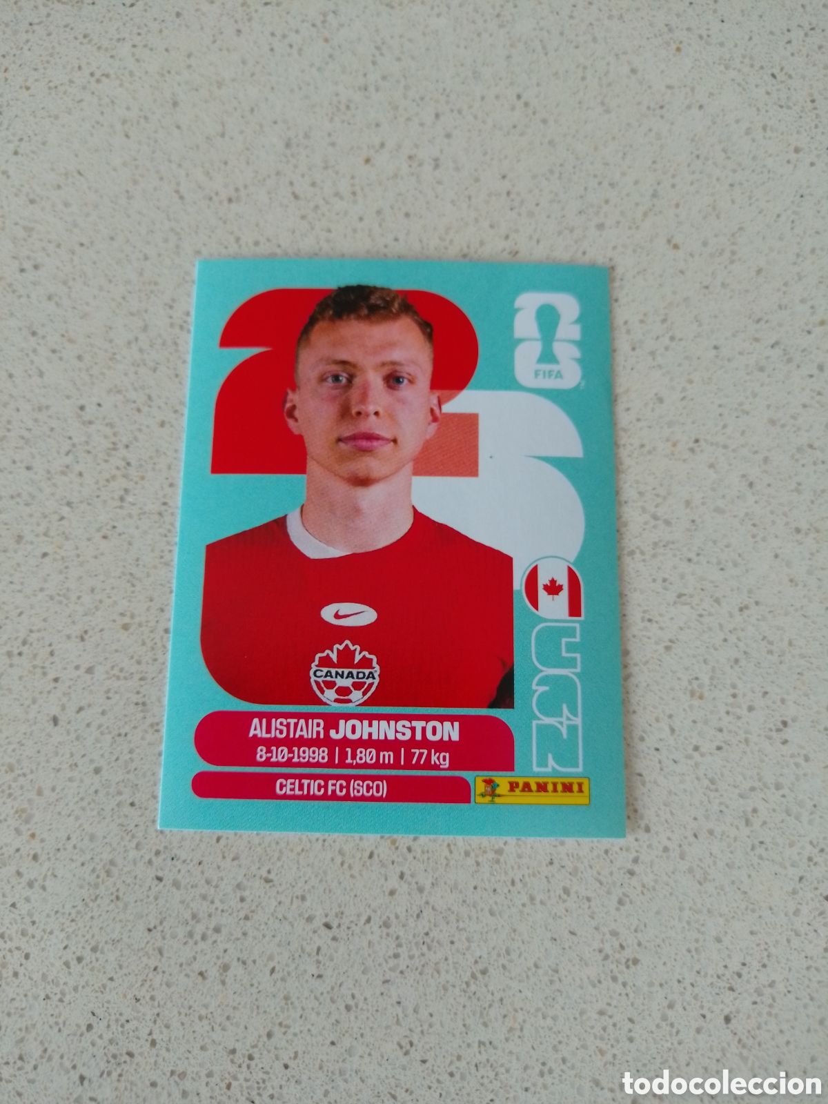 Figurine di Calcio: CROMO NUMERO 4 JOHNSTON CANADA. MUNDIAL 2026. PANINI.