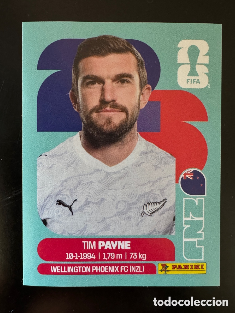 Cromos de F&uacute;tbol: Tim Payne Nueva Zelanda 6 Mundial 2026
