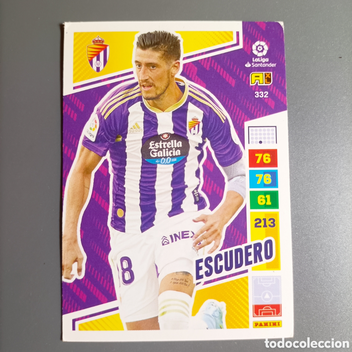 Cromos de F&uacute;tbol: ADRENALYN LIGA 2022-2023 (VALLADOLID) №332 ESCUDERO