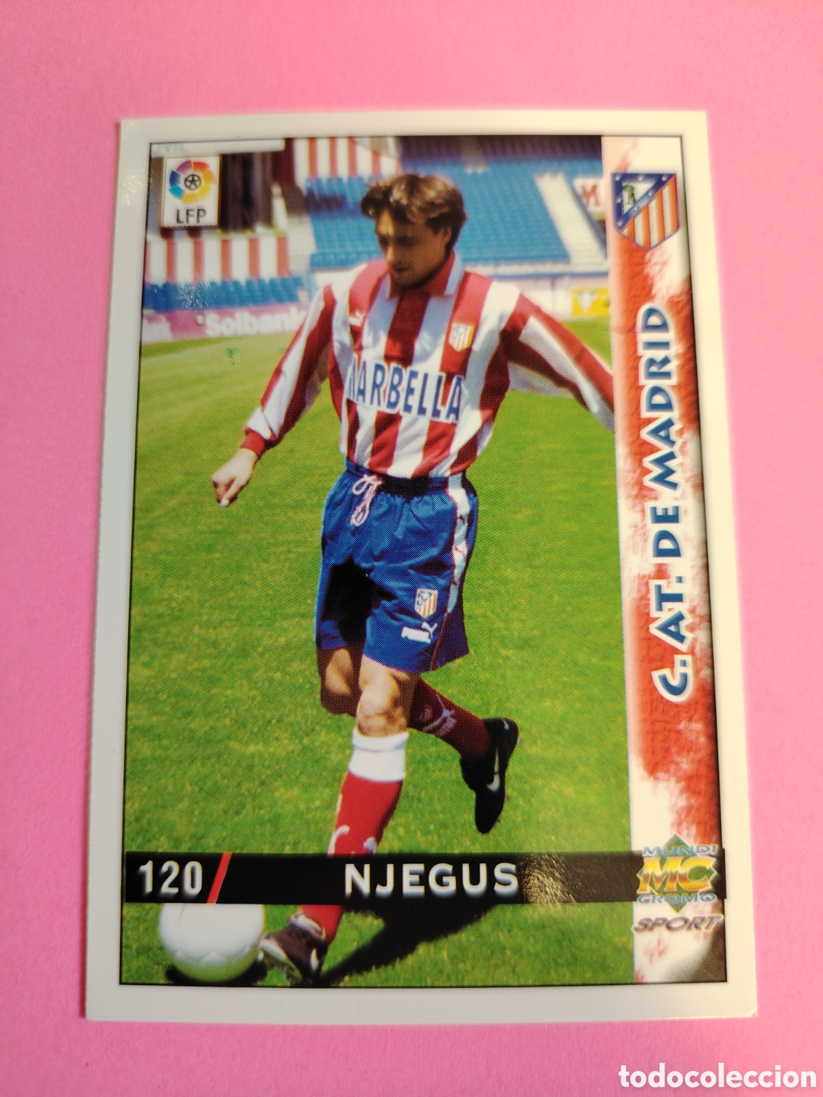 Cromos de F&uacute;tbol: ATLETICO MADRID-N&deg;120-NJEGUS-MUNDICROMO FICHAS DE LA LIGA 1998 1999 98 99