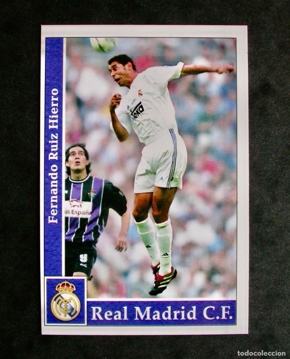 Cromos de F&uacute;tbol: N&ordm; 7 HIERRO DEL R. MADRID DE LAS FICHAS DE LA LIGA 2001 2002 DE MUNDICROMO