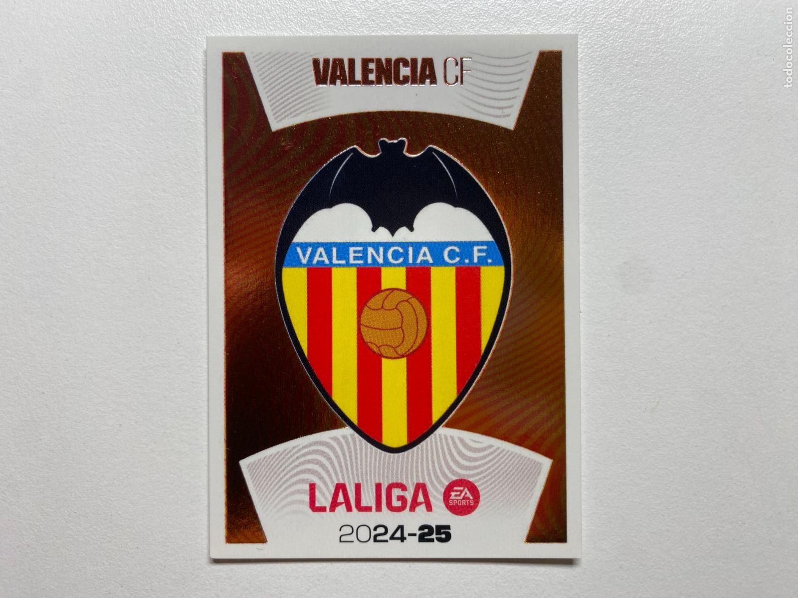 Cromos de F&uacute;tbol: N 1 VALENCIA CF Escudo Valencia CF LIGA ESTE 24 25 &Aacute;LBUM CROMOS PANINI 2024 2025
