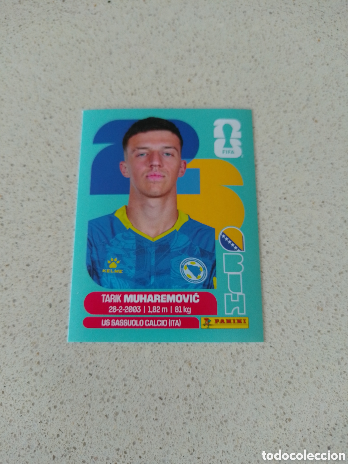 Fu&szlig;ball-Sticker: CROMO NUMERO 5 MUHAREMOVIC BOSNIA HEZERGOVINA. MUNDIAL 2026. PANINI.