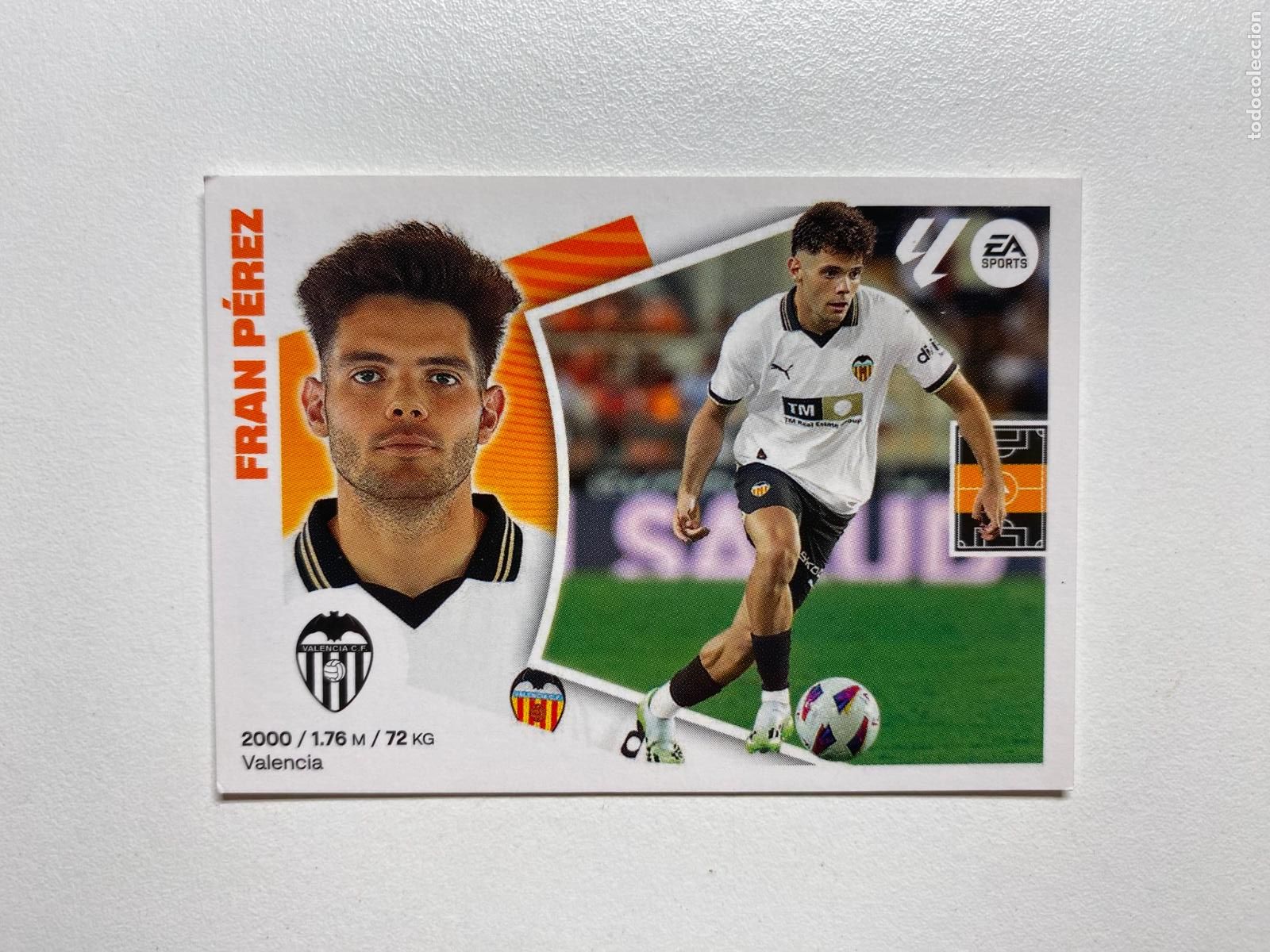 Fu&szlig;ball-Sticker: N 16 VALENCIA CF Fran P&eacute;rez LIGA ESTE 24 25 &Aacute;LBUM CROMOS PANINI 2024 2025