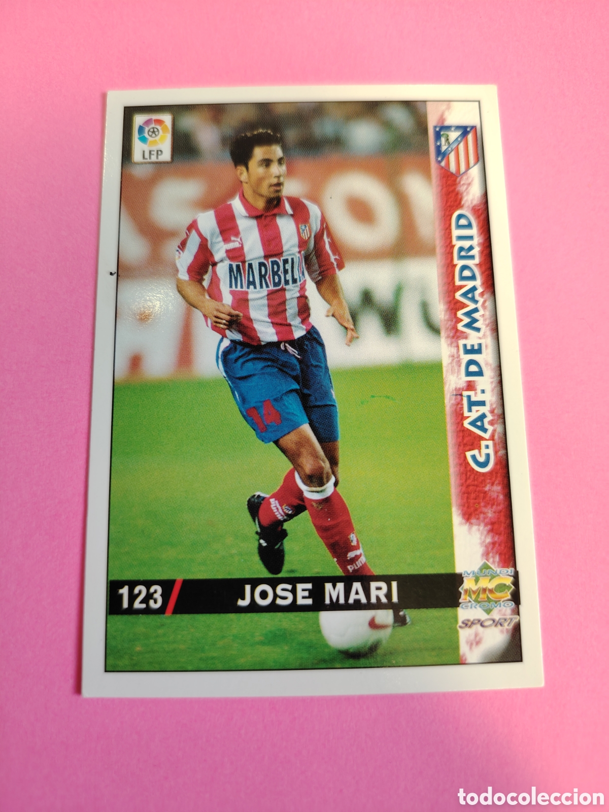 Fu&szlig;ball-Sticker: ATLETICO MADRID-N&deg;123-JOSE MARI-MUNDICROMO FICHAS DE LA LIGA 1998 1999 98 99