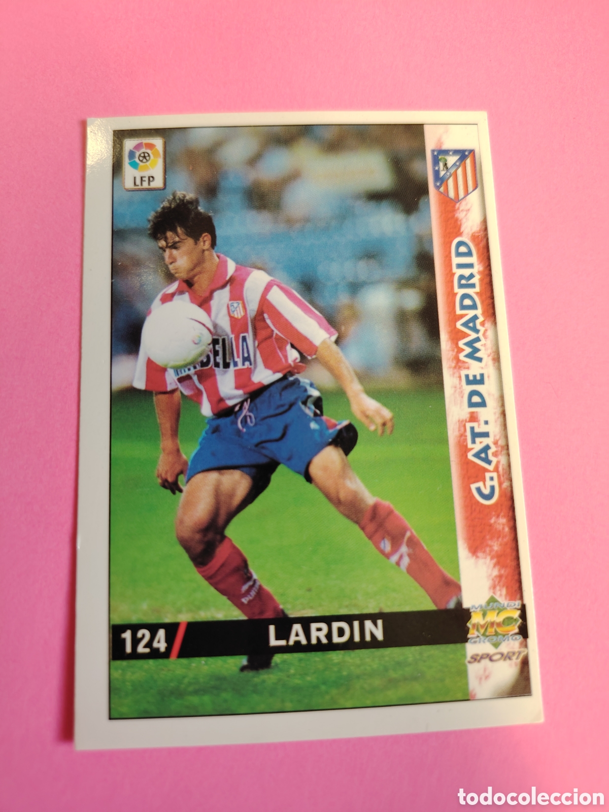 Fu&szlig;ball-Sticker: ATLETICO MADRID-N&deg;124-LARDIN-MUNDICROMO FICHAS DE LA LIGA 1998 1999 98 99
