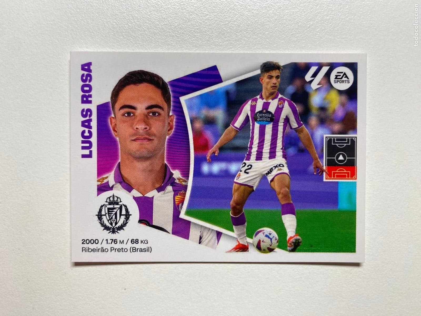Fu&szlig;ball-Sticker: N 6 REAL VALLADOLID Lucas Rosa LIGA ESTE 24 25 &Aacute;LBUM CROMOS PANINI 2024 2025