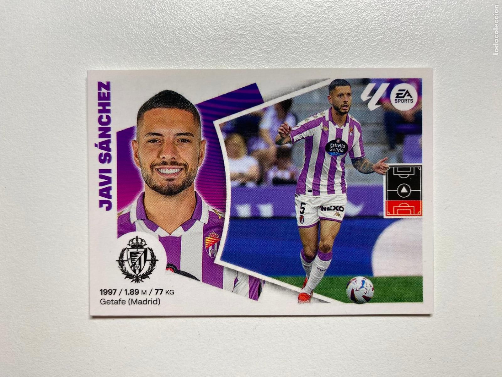 Cromos de F&uacute;tbol: N 7 REAL VALLADOLID Javi S&aacute;nchez LIGA ESTE 24 25 &Aacute;LBUM CROMOS PANINI 2024 2025
