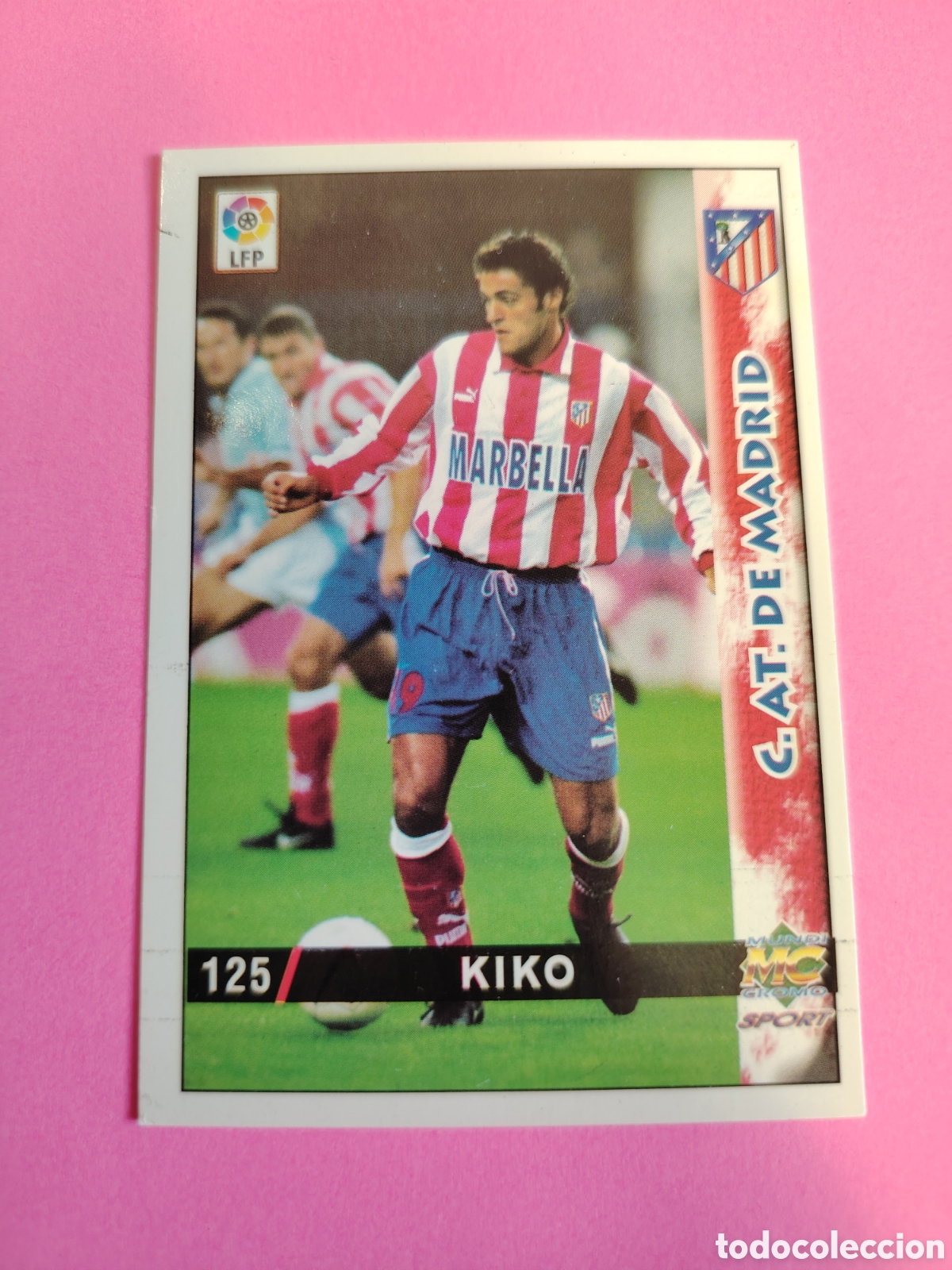 Cromos de F&uacute;tbol: ATLETICO MADRID-N&deg;125-KIKO-MUNDICROMO FICHAS DE LA LIGA 1998 1999 98 99