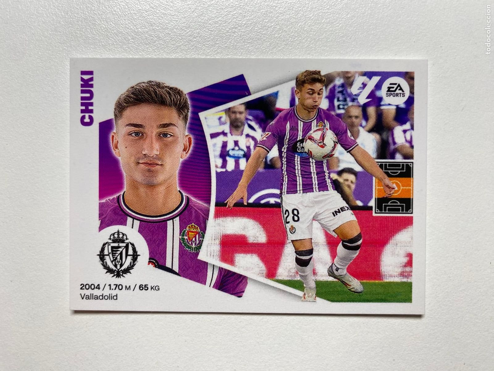 Cromos de F&uacute;tbol: N 12B REAL VALLADOLID Chuki LIGA ESTE 24 25 &Aacute;LBUM CROMOS PANINI 2024 2025
