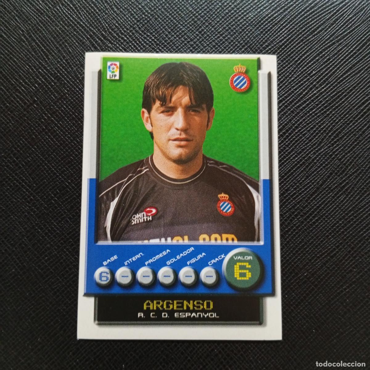 Cromos de F&uacute;tbol: 121 ARGENSO ESPA&Ntilde;OL PANINI 2001 2002 CROMO FUTBOL 01 02 LIGA - SIN PEGAR - A208 PG55