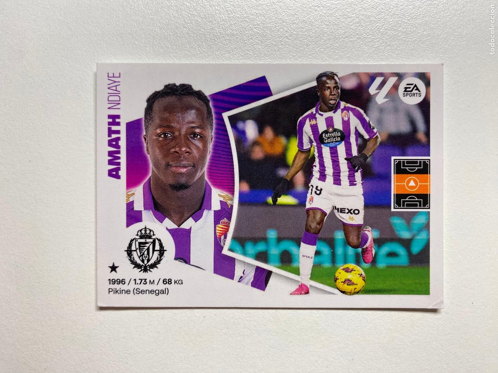 Cromos de F&uacute;tbol: N 16 REAL VALLADOLID Amath Ndiaye LIGA ESTE 24 25 &Aacute;LBUM CROMOS PANINI 2024 2025