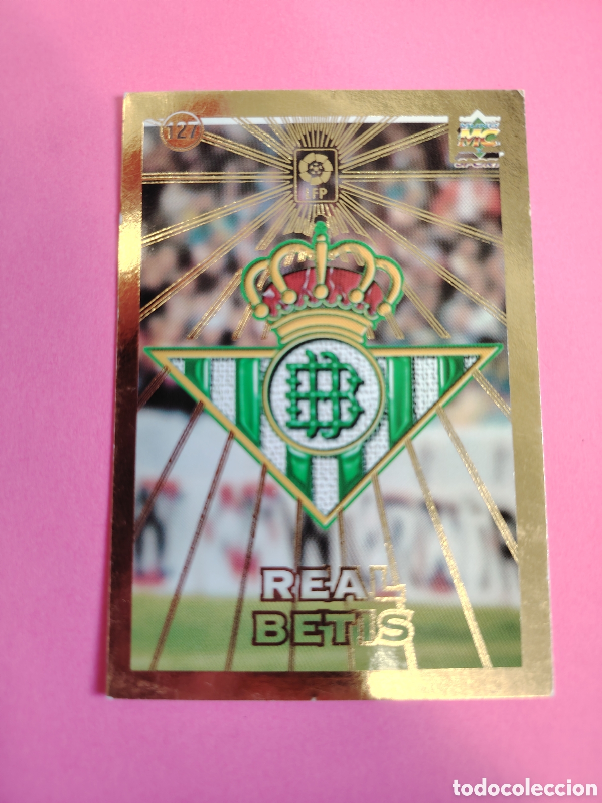 Cromos de F&uacute;tbol: BETIS-N&deg;127-ESCUDO-MUNDICROMO FICHAS DE LA LIGA 1998 1999 98 99