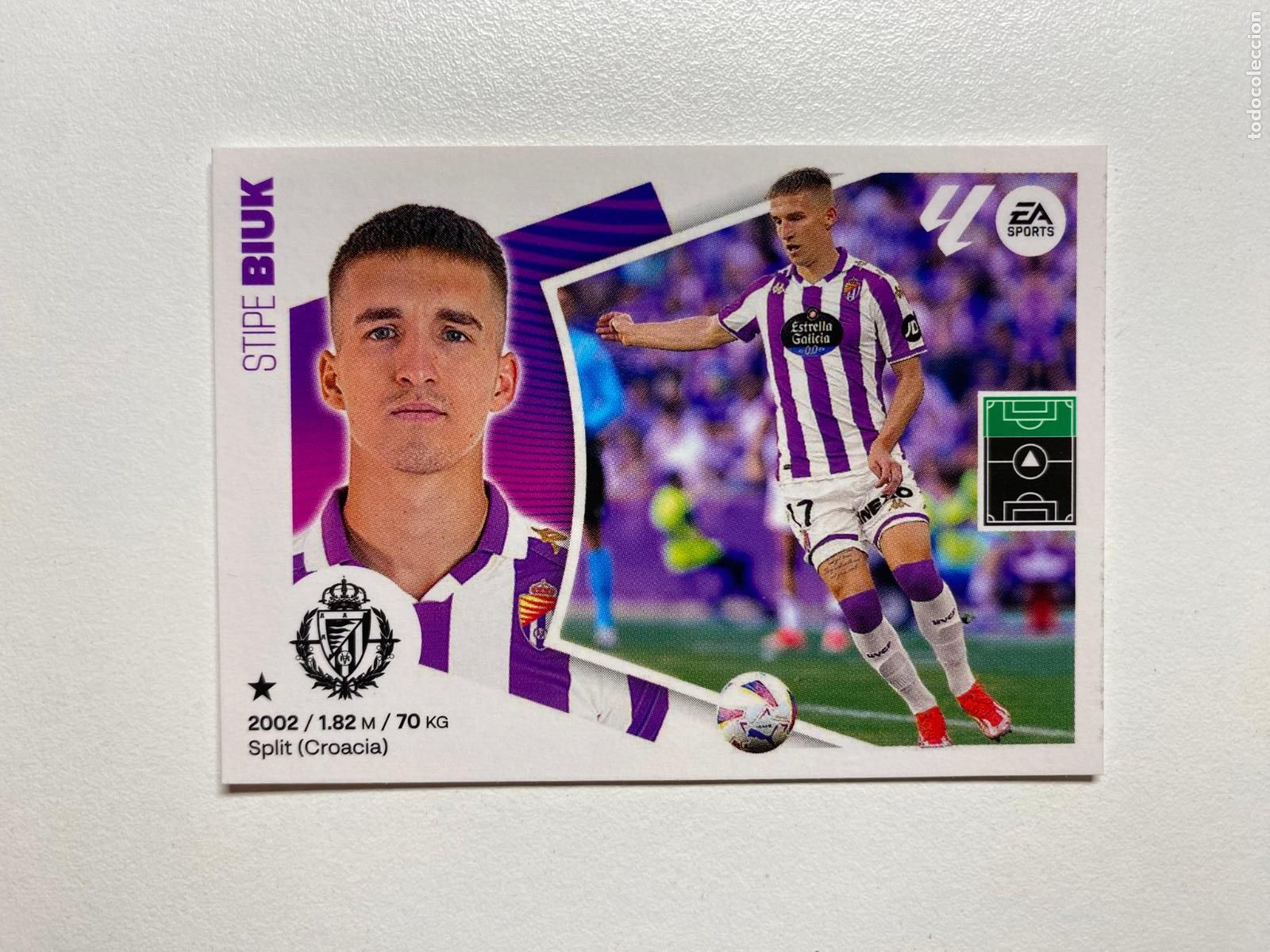Cromos de F&uacute;tbol: N 20B REAL VALLADOLID Biuk LIGA ESTE 24 25 &Aacute;LBUM CROMOS PANINI 2024 2025