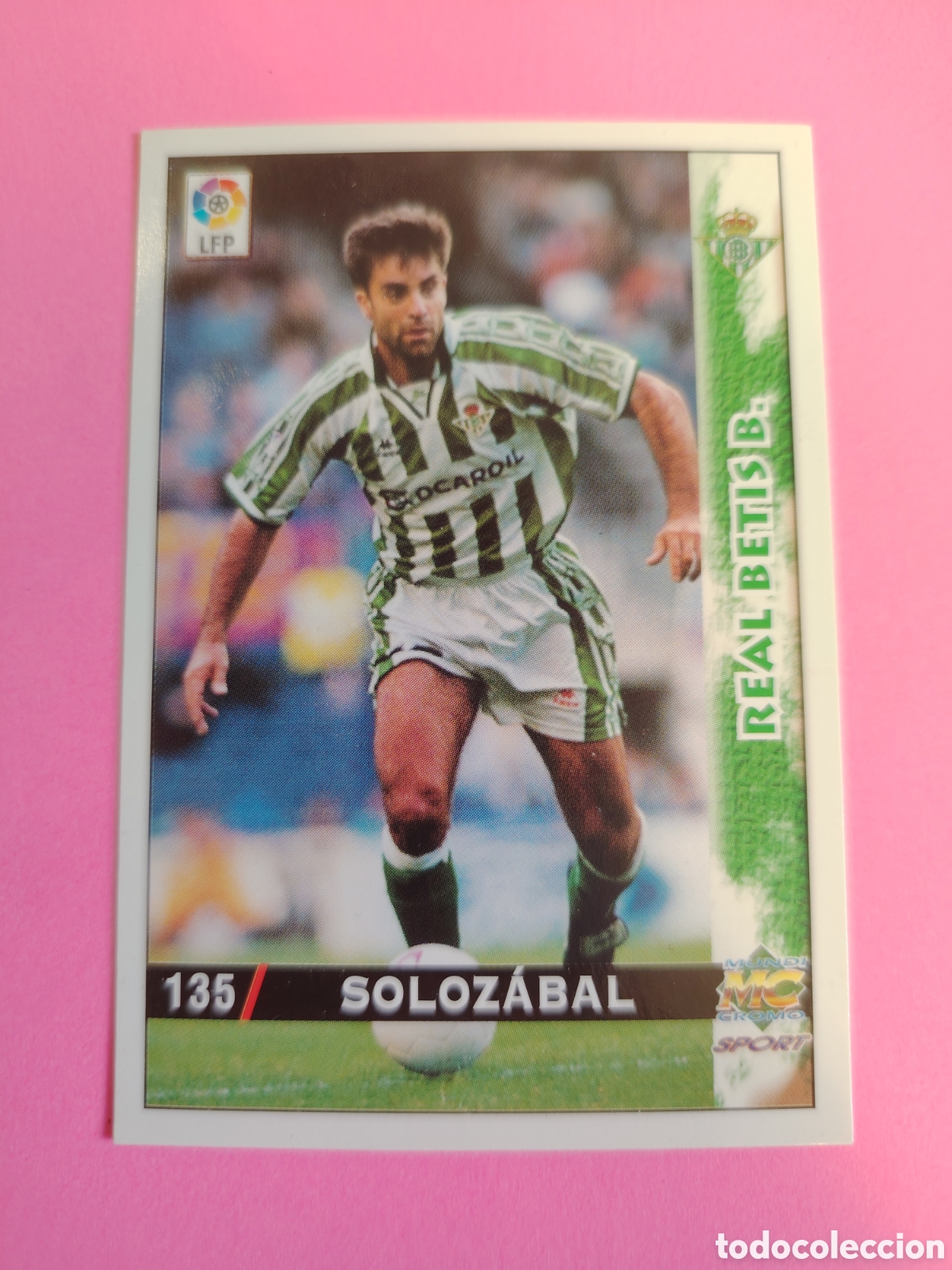 Cromos de F&uacute;tbol: BETIS-N&deg;135-SOLAZABAL-MUNDICROMO FICHAS DE LA LIGA 1998 1999 98 99