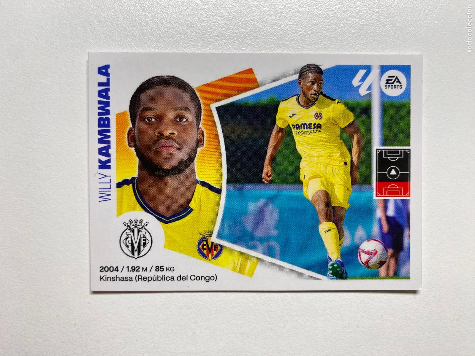 Cromos de F&uacute;tbol: N 7 BIS VILLARREAL CF Kambwala LIGA ESTE 24 25 &Aacute;LBUM CROMOS PANINI 2024 2025