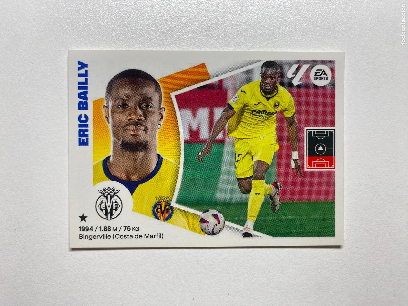 Cromos de F&uacute;tbol: N 9 VILLARREAL CF Eric Bailly LIGA ESTE 24 25 &Aacute;LBUM CROMOS PANINI 2024 2025