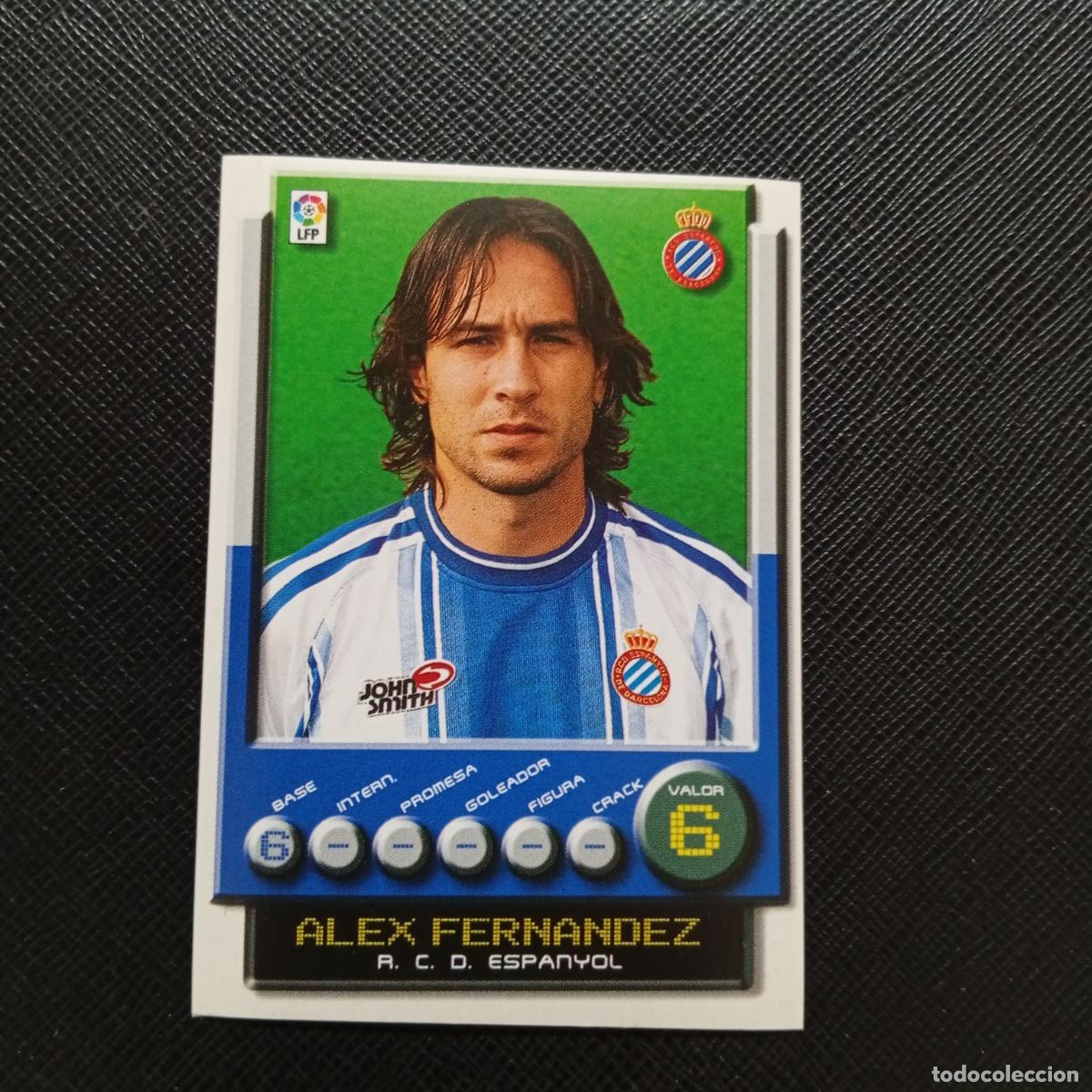 Cromos de F&uacute;tbol: 131 ALEX FERNANDEZ ESPA&Ntilde;OL PANINI 2001 2002 CROMO FUTBOL 01 02 LIGA - SIN PEGAR - A208 PG64