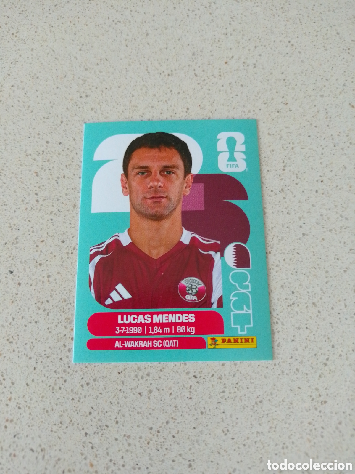 Figurine di Calcio: CROMO NUMERO 4 LUCAS MENDES QATAR. MUNDIAL 2026. PANINI.