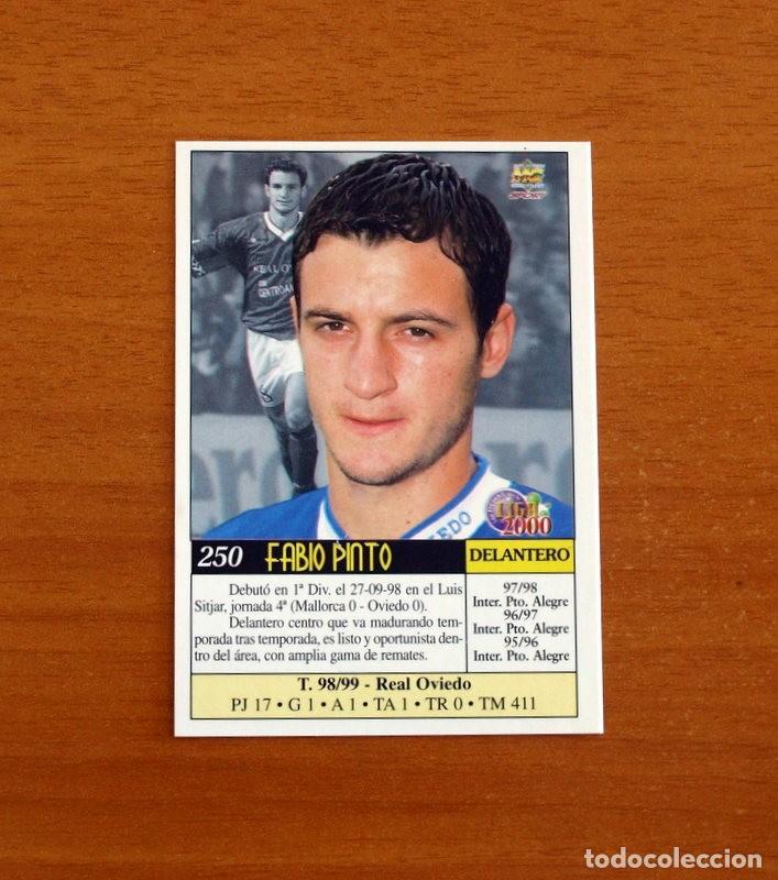 Cromos de f&uacute;tbol: Oviedo - N&ordm; 250, Fabio Pinto - Las Fichas de la Liga Mundicromo 1999-2000, 99-00 - Mundi Cromo