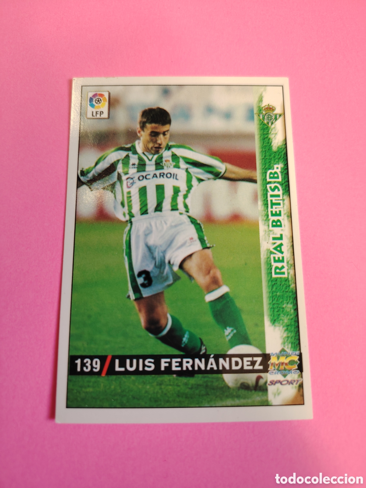 Cromos de f&uacute;tbol: BETIS-N&deg;139-LUIS FERNANDEZ-MUNDICROMO FICHAS DE LA LIGA 1998 1999 98 99