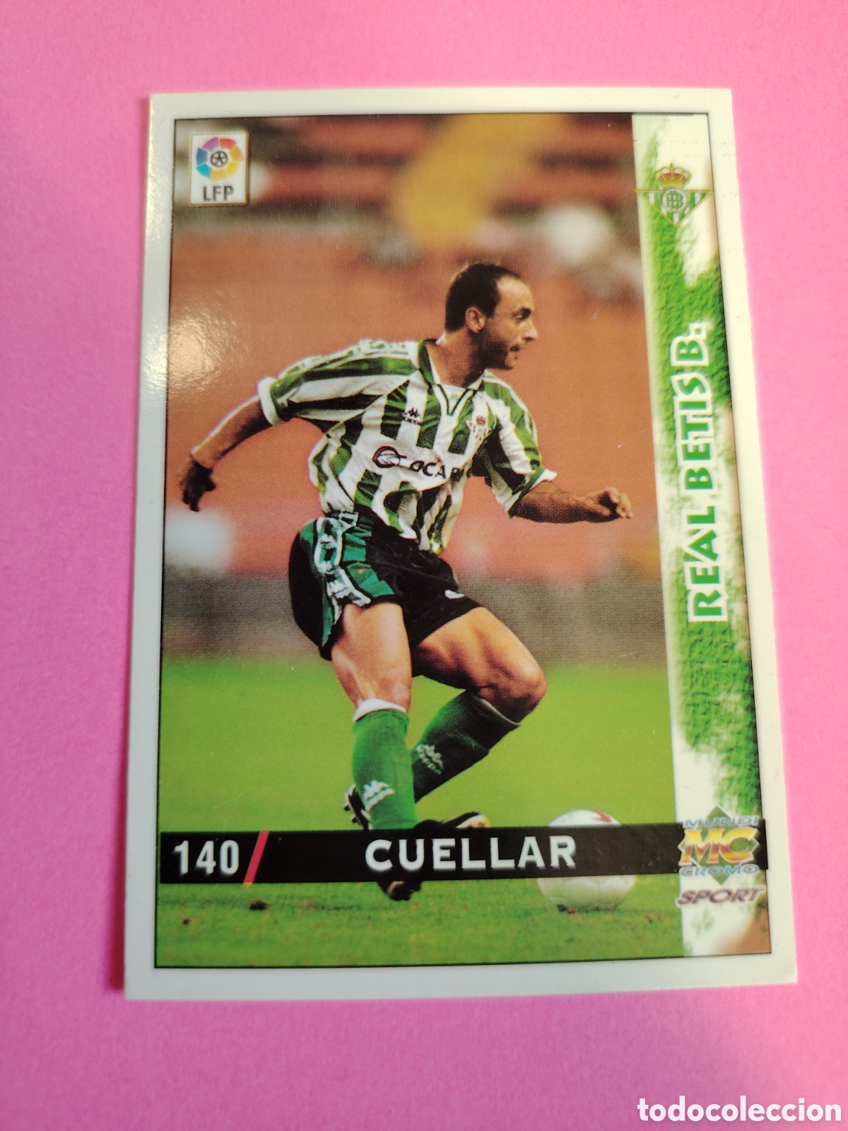 Cromos de f&uacute;tbol: BETIS-N&deg;140-CUELLAR-MUNDICROMO FICHAS DE LA LIGA 1998 1999 98 99