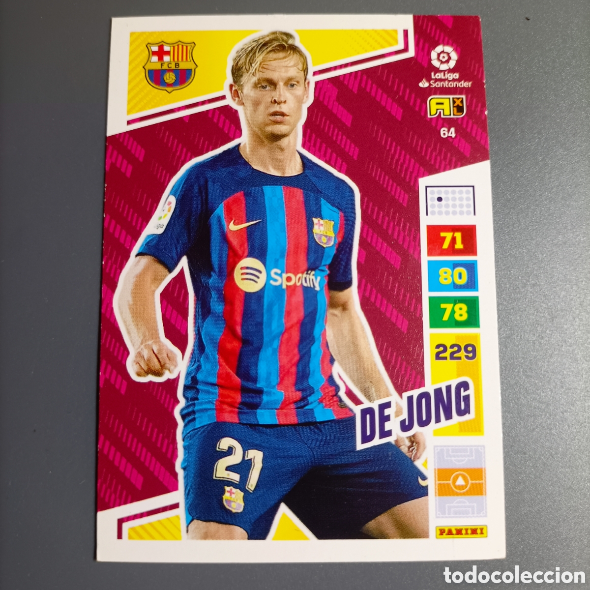 Cromos de F&uacute;tbol: ADRENALYN LIGA 2022-2023 (FC BARCELONA) №64 DE JONG