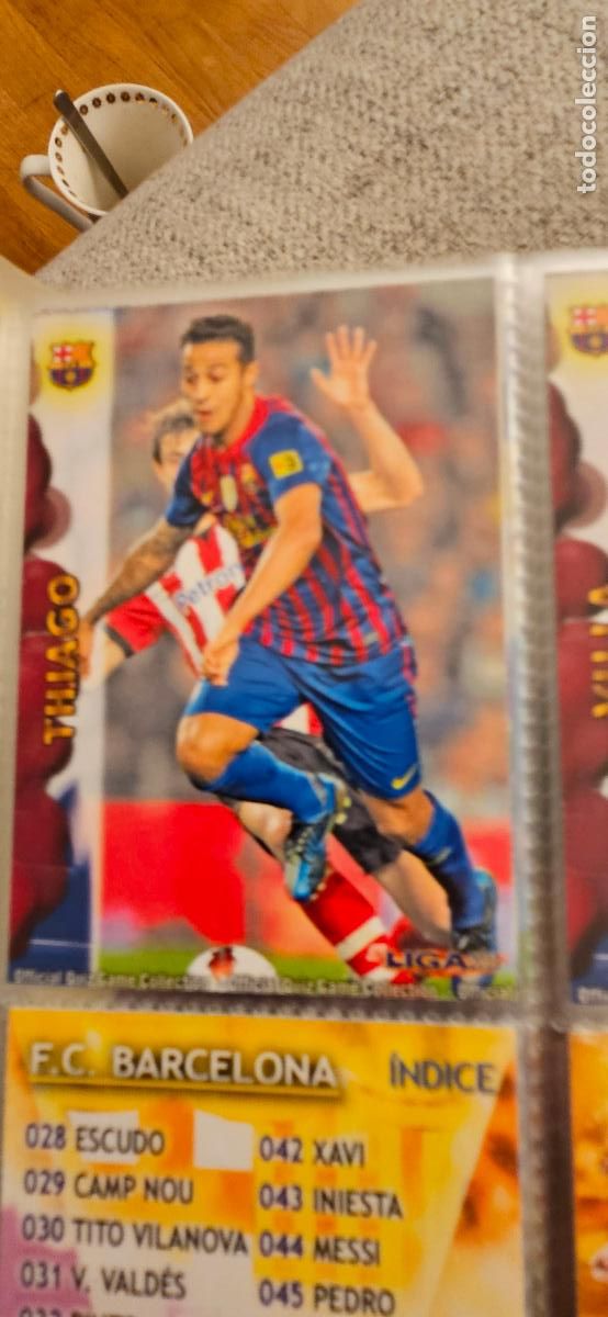 Fu&szlig;ball-Sticker: barcelona 46 thiago 2012 2013 12 13 mundicromo sport trading card