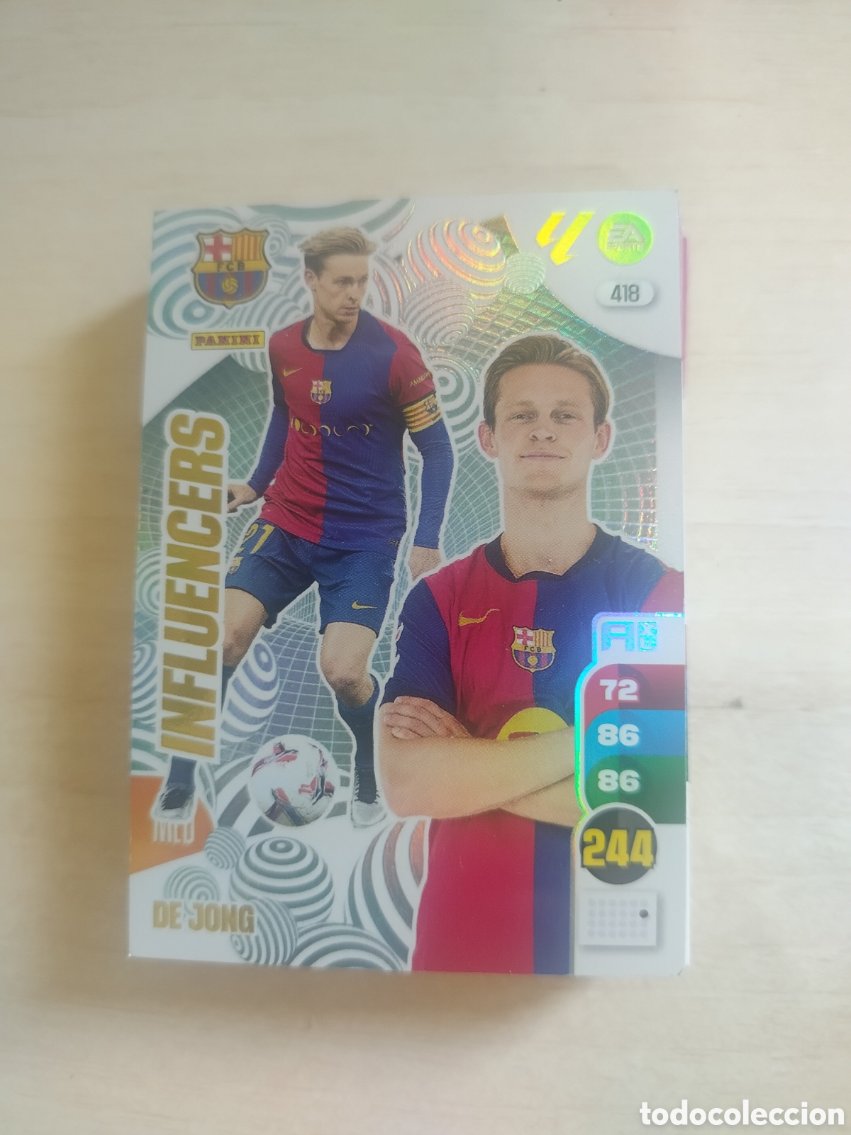 Figurine di Calcio: DE JONG INFLUENCERS 418 ADRENALYN 2024 2025 24 25