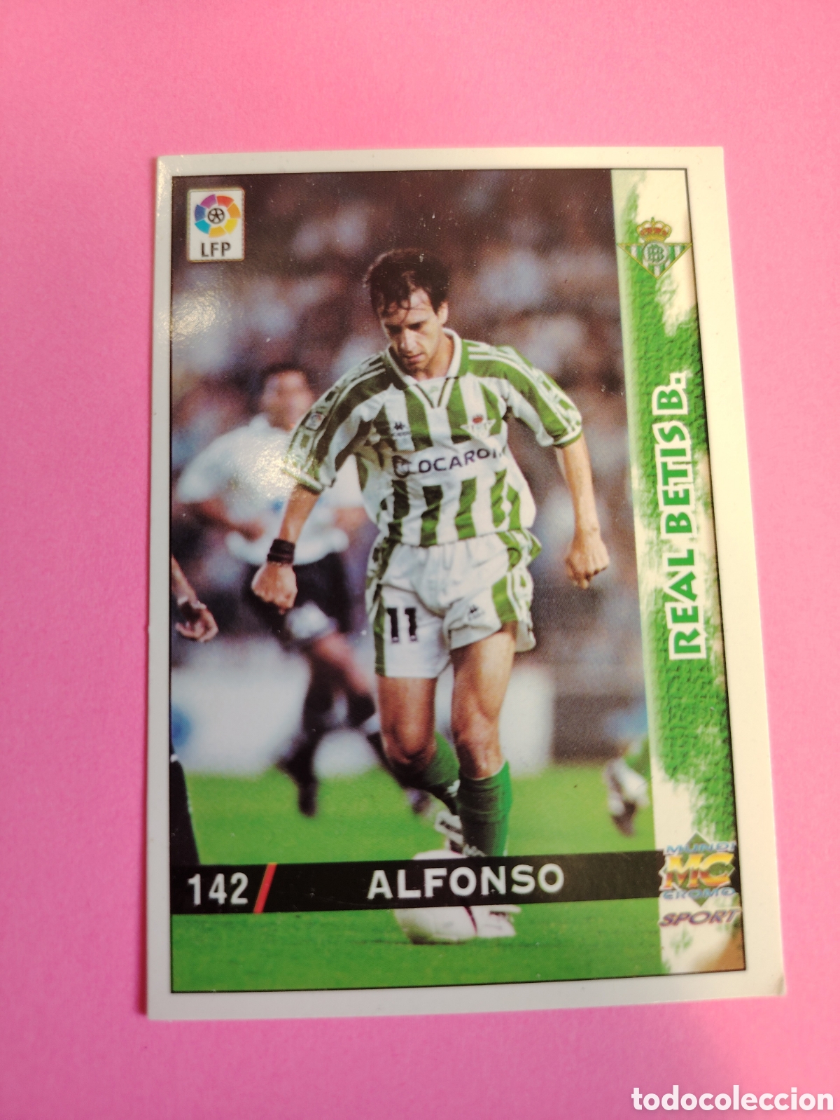 Figurine di Calcio: BETIS-N&deg;142-ALFONSO-MUNDICROMO FICHAS DE LA LIGA 1998 1999 98 99