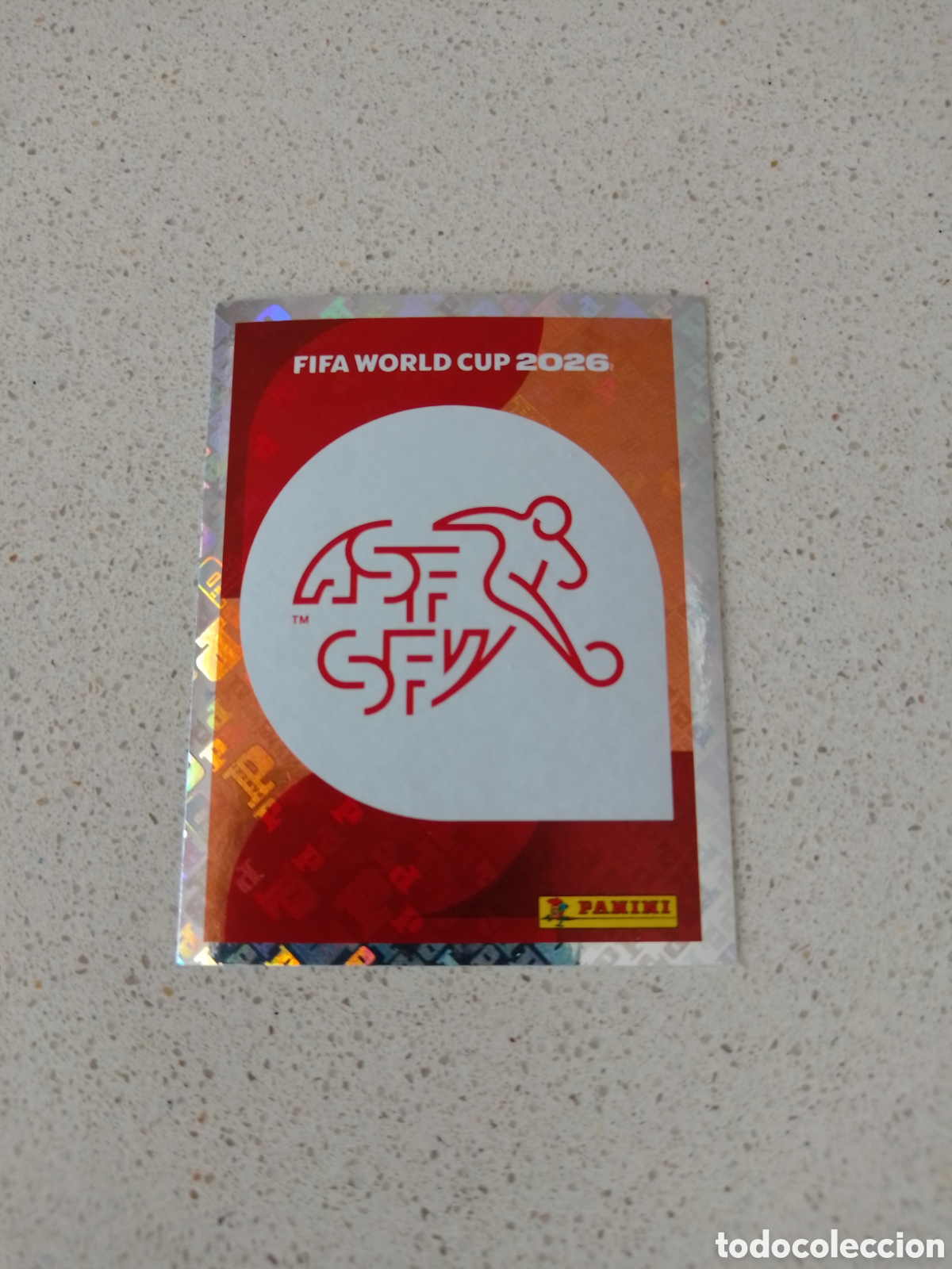 Cromos de F&uacute;tbol: CROMO NUMERO 1 ESCUDO SUIZA. MUNDIAL 2026. PANINI.