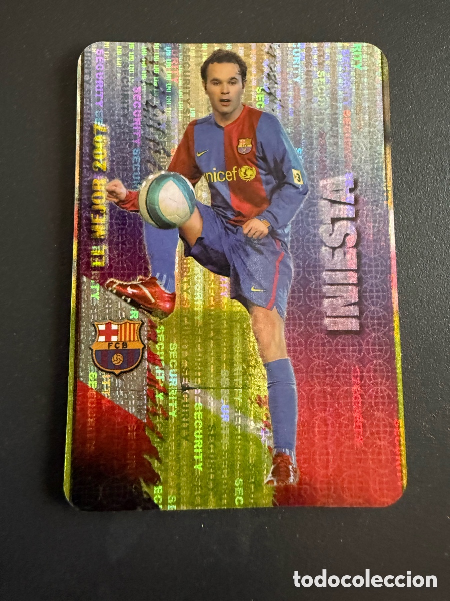 Cromos de F&uacute;tbol: MUNDICROMO 2007-08. n 54 INIESTA. Security Vertical