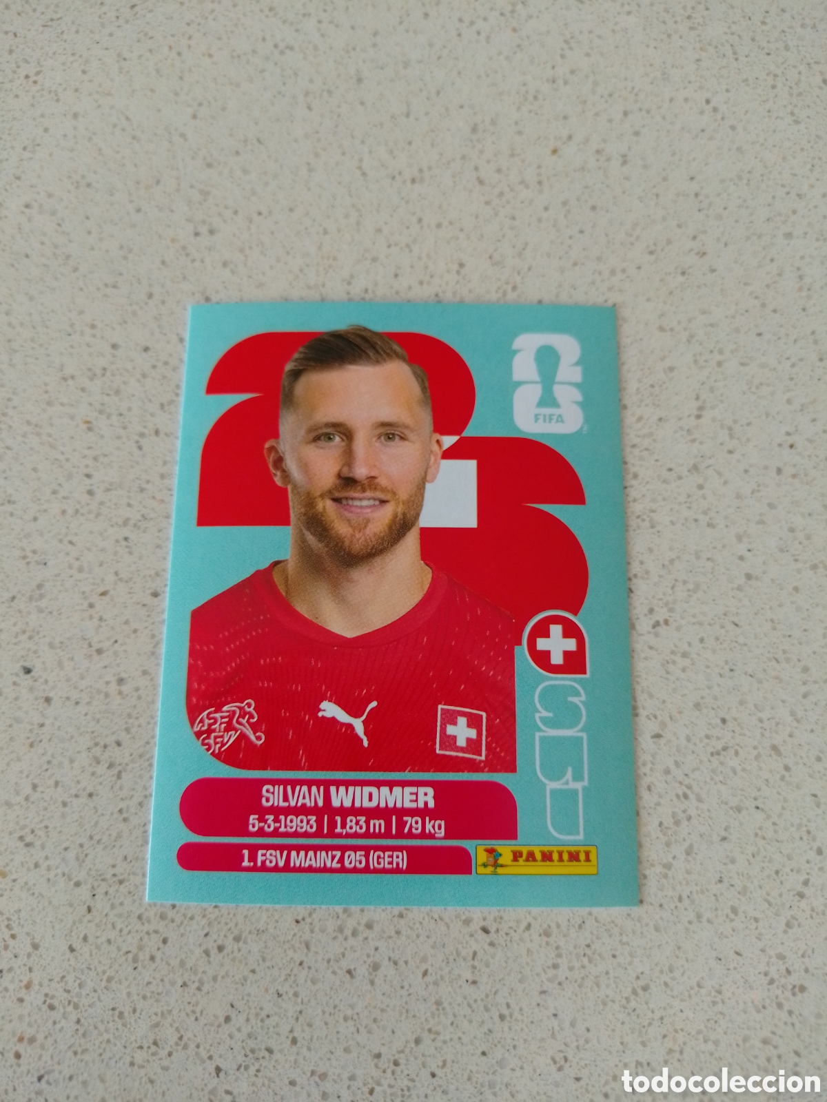 Fu&szlig;ball-Sticker: CROMO NUMERO 8 WIDMER SUIZA. MUNDIAL 2026. PANINI.
