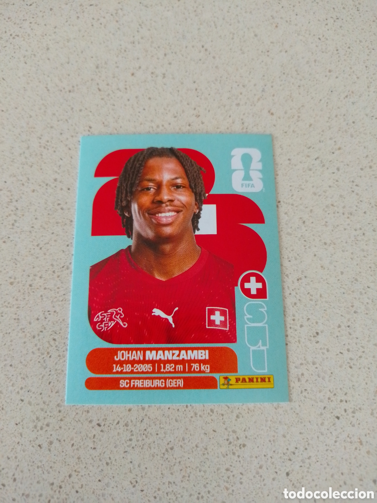 Cromos de Futebol: CROMO NUMERO 15 MANZAMBI SUIZA. MUNDIAL 2026. PANINI.