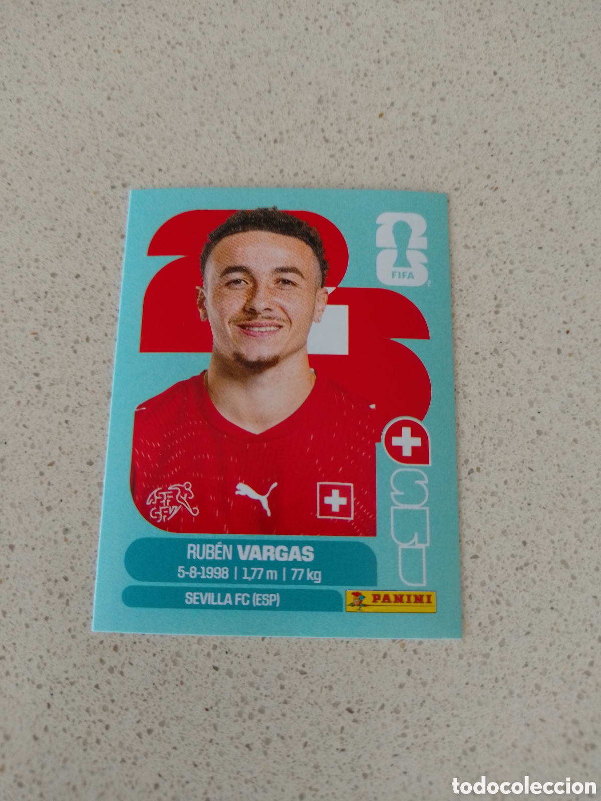 Cromos de F&uacute;tbol: CROMO NUMERO 18 VARGAS SUIZA. MUNDIAL 2026. PANINI.