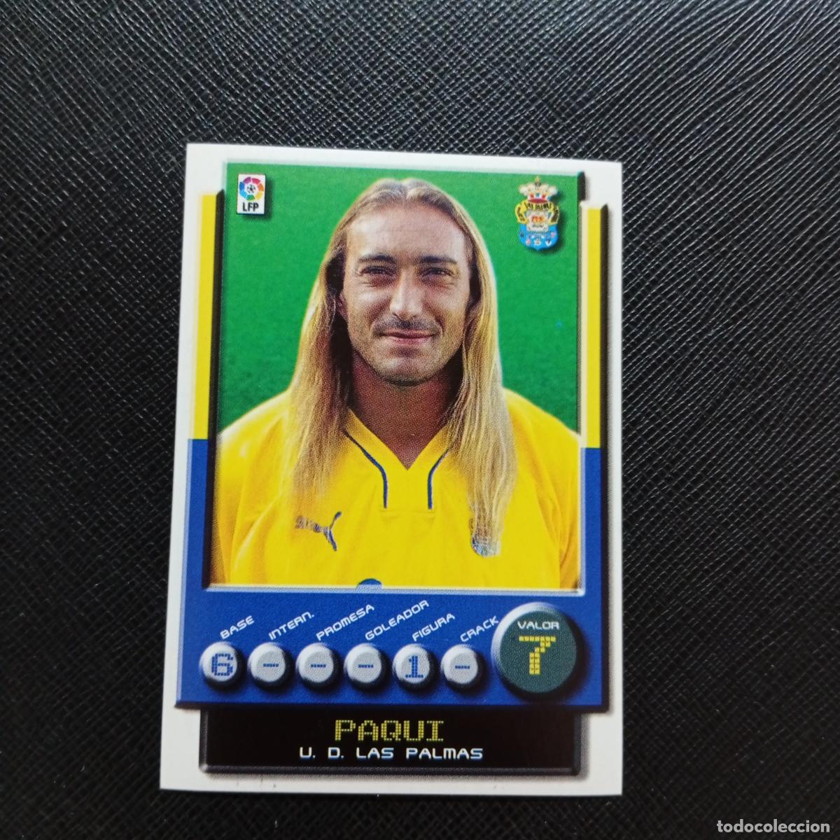 Cromos de F&uacute;tbol: 148 PAQUI LAS PALMAS PANINI 2001 2002 CROMO FUTBOL 01 02 LIGA - SIN PEGAR - A208 PG73