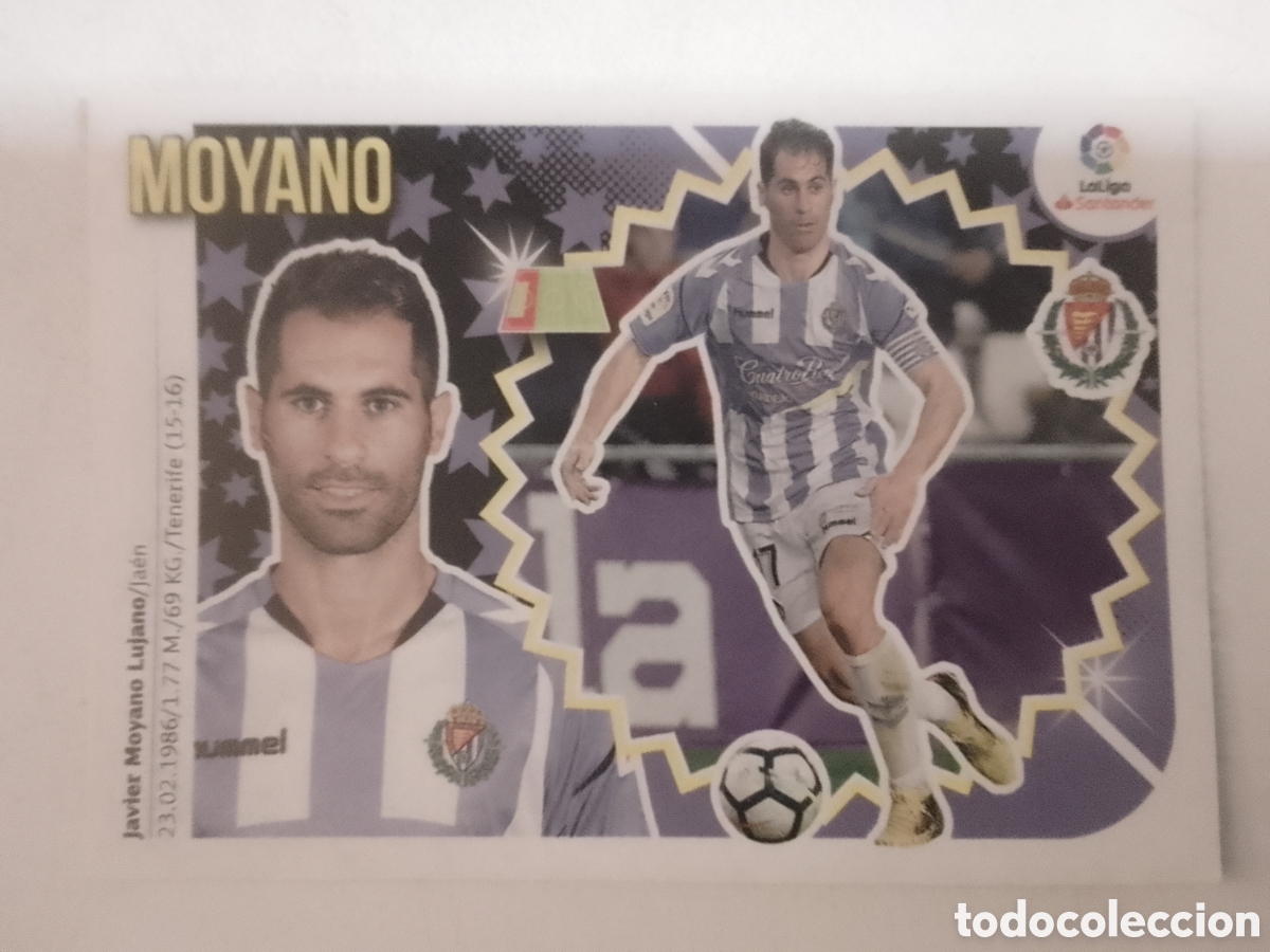 Cromos de F&uacute;tbol: Colecciones Este 2018-19 n&deg; 3 Moyano &bull; Valladolid.
