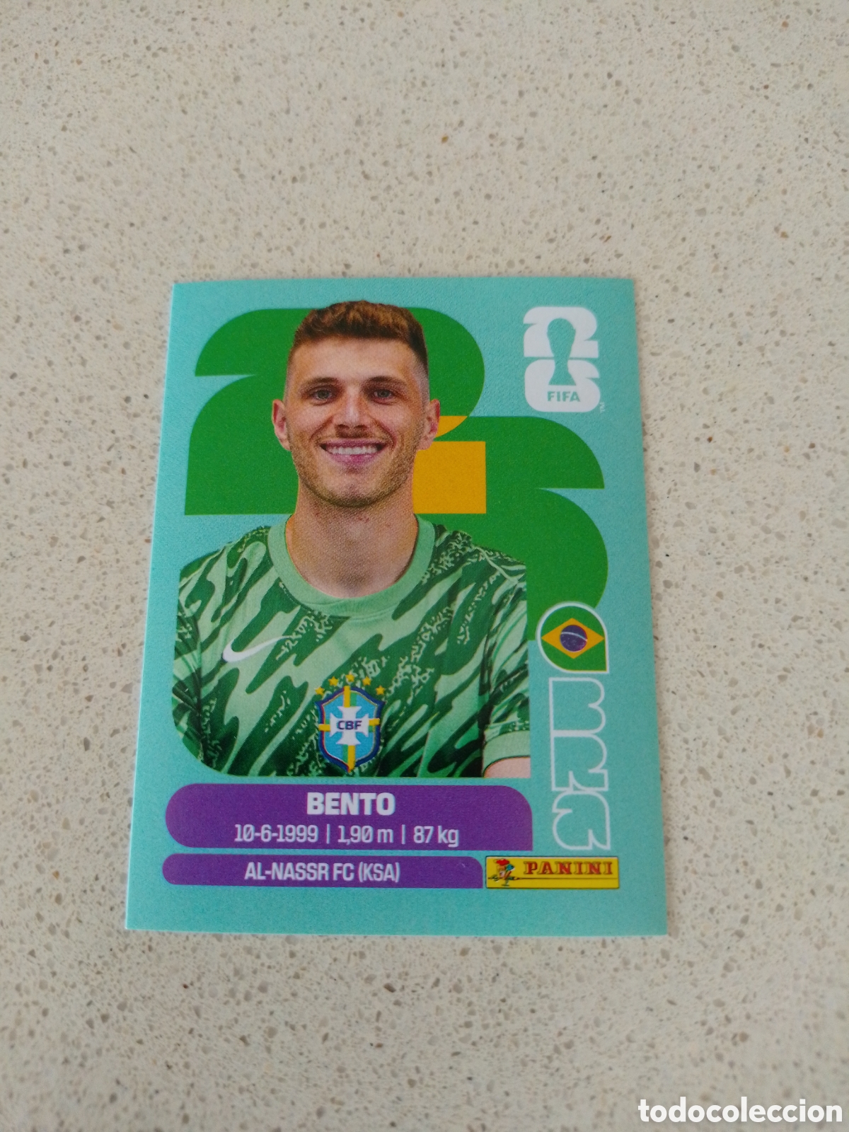 Cromos de F&uacute;tbol: CROMO NUMERO 3 BENTO BRASIL. MUNDIAL 2026. PANINI.