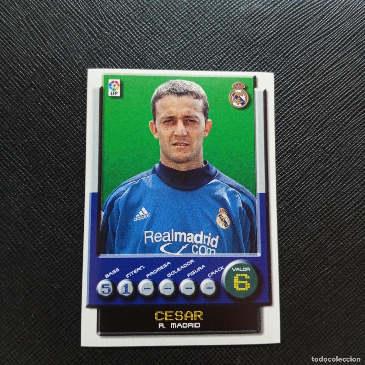Cromos de f&uacute;tbol: 162 CESAR REAL MADRID PANINI 2001 2002 CROMO FUTBOL 01 02 LIGA - SIN PEGAR - A208 PG73