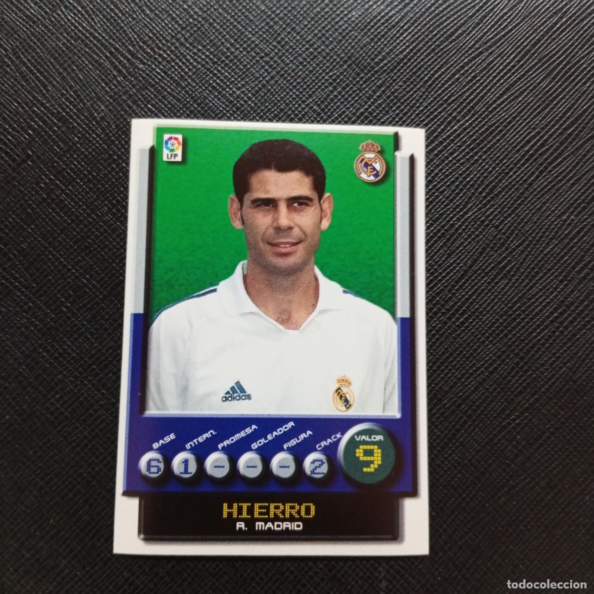 Cromos de f&uacute;tbol: 165 HIERRO REAL MADRID PANINI 2001 2002 CROMO FUTBOL 01 02 LIGA - SIN PEGAR - A208 PG82