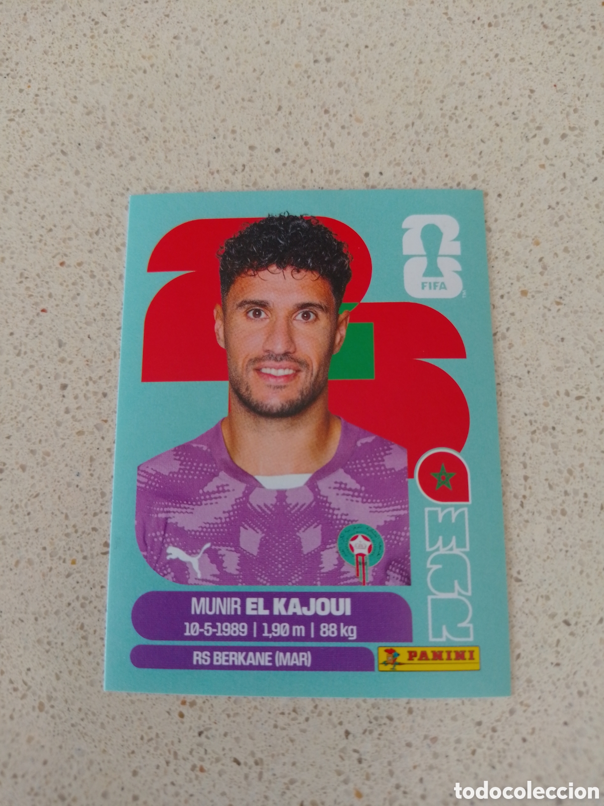 Cromos de Futebol: CROMO NUMERO 3 EL KAJOUI MARRUECOS. MUNDIAL 2026. PANINI.