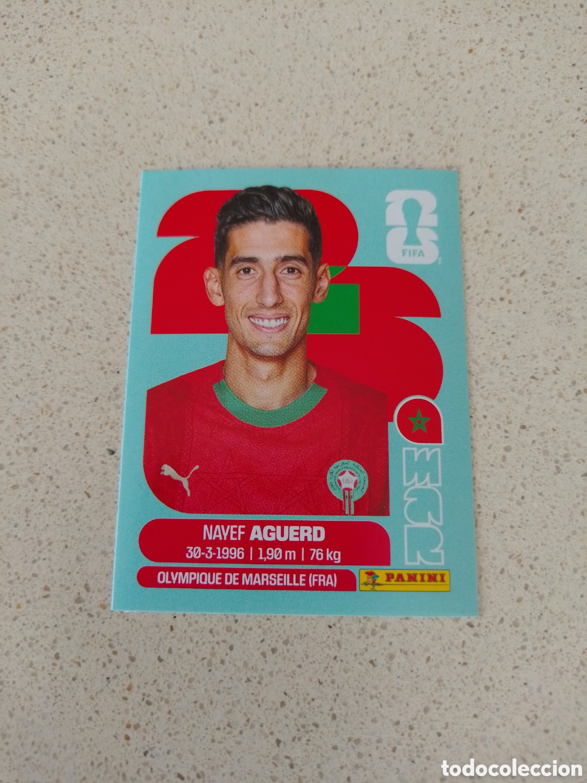 Cromos de Futebol: CROMO NUMERO 6 AGUERD MARRUECOS. MUNDIAL 2026. PANINI.