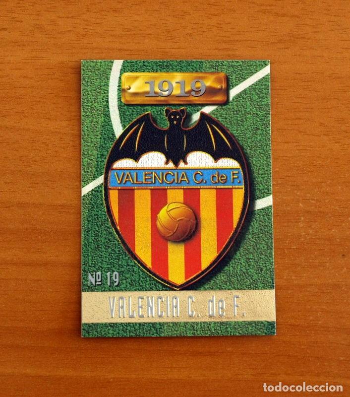 Figurine di Calcio: Valencia - N&ordm; 19 Escudo - Mundicromo Las Fichas de la Liga de F&uacute;tbol 1996-1997-96-97