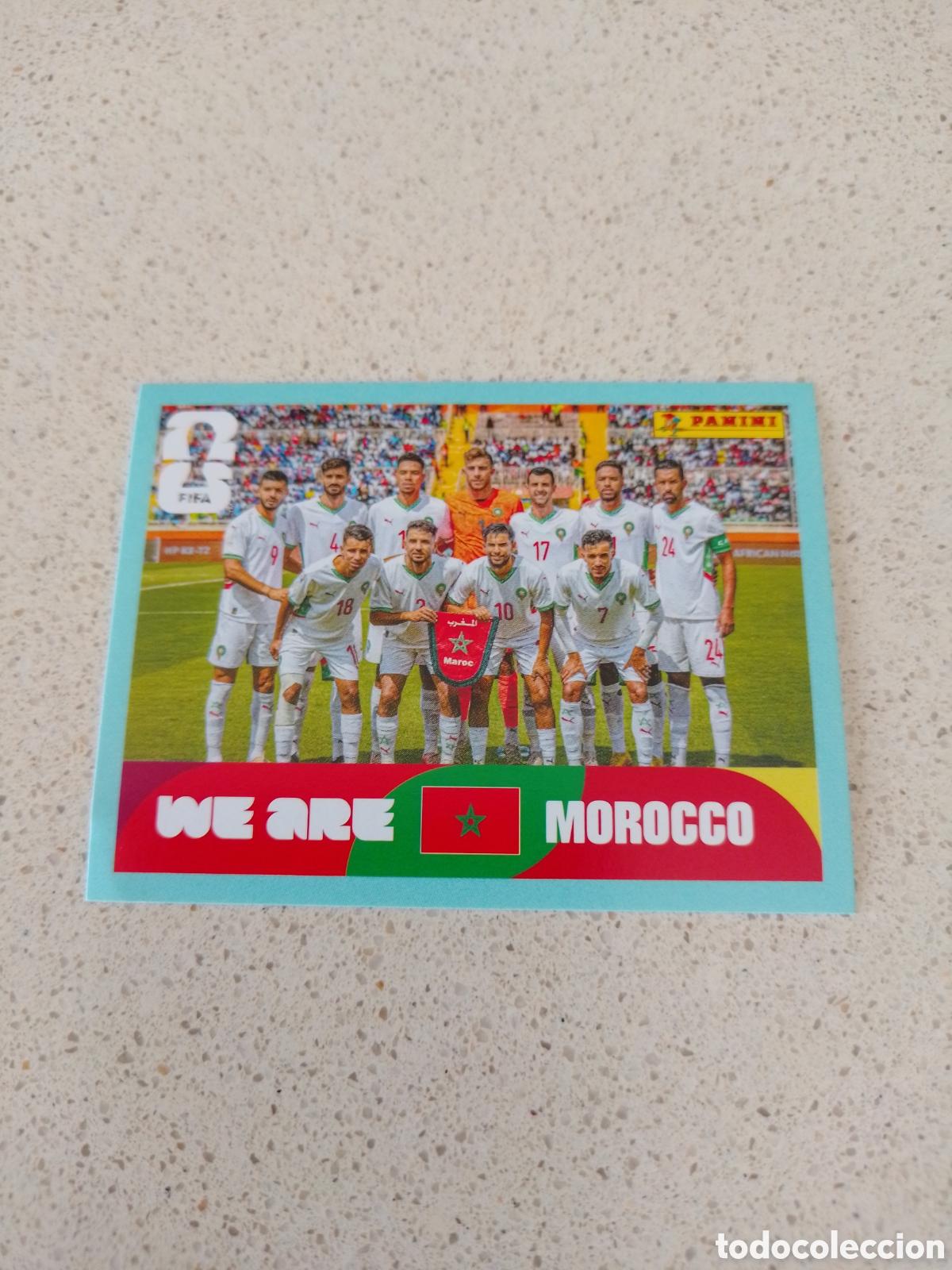 Figurine di Calcio: CROMO NUMERO 13 EQUIPO MARRUECOS. MUNDIAL 2026. PANINI.