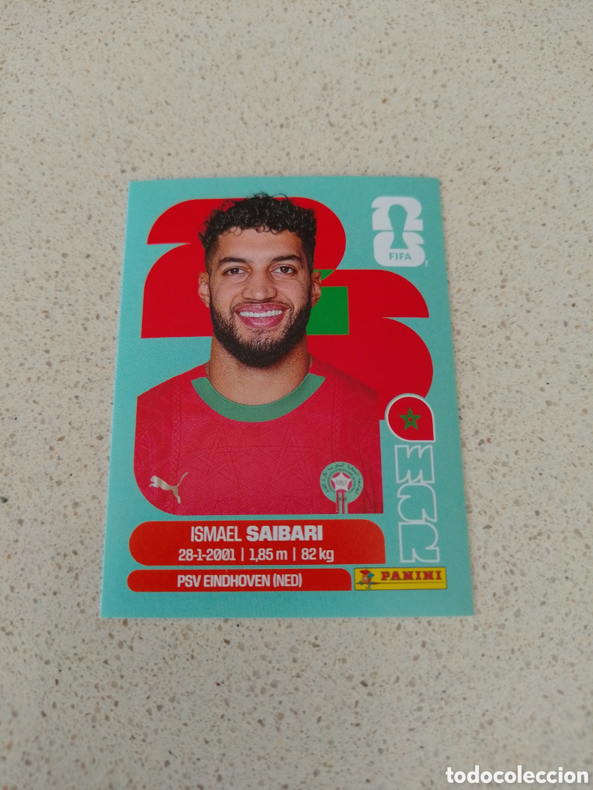 Cromos de Futebol: CROMO NUMERO 15 SAIBARI MARRUECOS. MUNDIAL 2026. PANINI.