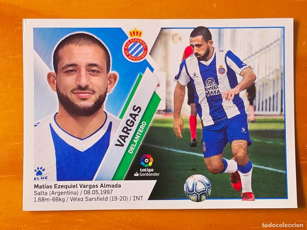 Cromos de F&uacute;tbol: &Uacute;ltimos Fichajes 25 Vargas, RCD Espanyol, Panini Ediciones Liga Este 2019 2020 19 20